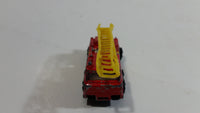 Vintage PlayArt Fire Engine Ladder Truck Red Die Cast Toy Car Rescue Emergency Vehicle - Made in Hong Kong