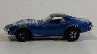 Vintage PlayArt Corvette Sting Ray Blue 22 Die Cast Toy Car Vehicle - Made in Hong Kong