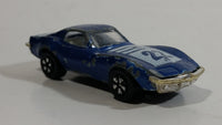 Vintage PlayArt Corvette Sting Ray Blue 22 Die Cast Toy Car Vehicle - Made in Hong Kong