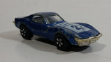 Vintage PlayArt Corvette Sting Ray Blue 22 Die Cast Toy Car Vehicle - Made in Hong Kong