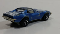 Vintage PlayArt Corvette Sting Ray Blue 22 Die Cast Toy Car Vehicle - Made in Hong Kong
