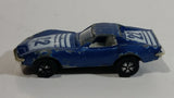 Vintage PlayArt Corvette Sting Ray Blue 22 Die Cast Toy Car Vehicle - Made in Hong Kong