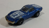 Vintage PlayArt Corvette Sting Ray Blue 22 Die Cast Toy Car Vehicle - Made in Hong Kong