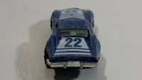 Vintage PlayArt Corvette Sting Ray Blue 22 Die Cast Toy Car Vehicle - Made in Hong Kong