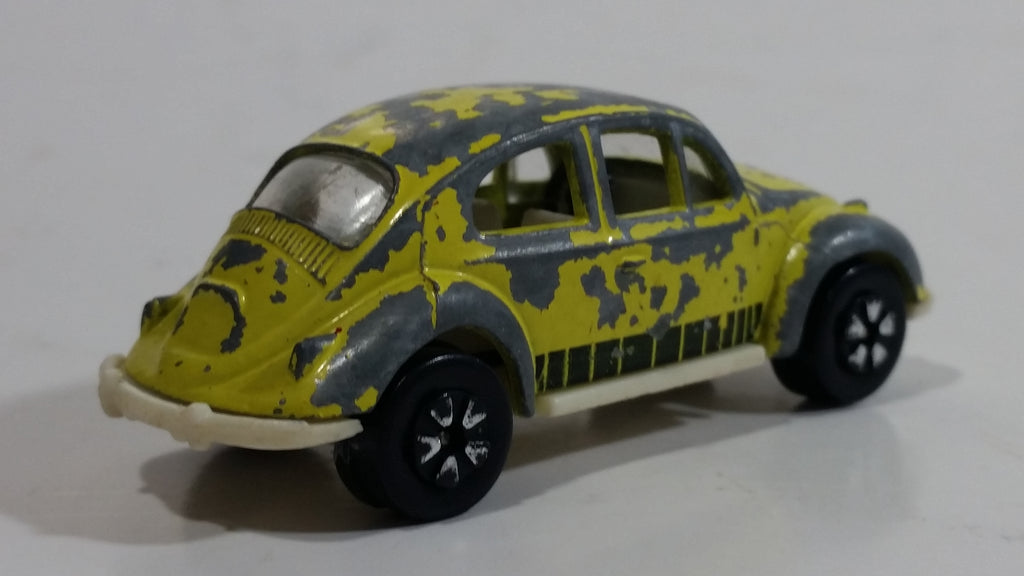 Vintage PlayArt Volkswagen Beetle Yellow Die Cast Toy Car Vehicle Ma