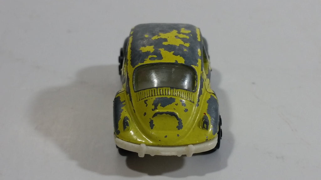 Vintage PlayArt Volkswagen Beetle Yellow Die Cast Toy Car Vehicle Ma