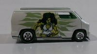 2017 Hot Wheels Pop Culture: Women of Marvel She-Hulk Custom '77 Dodge Van White Die Cast Toy Car Vehicle
