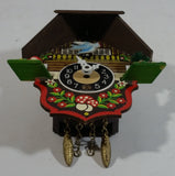 Vintage Bavarian Chalet Lodge Style Miniature Plastic Cuckoo Clock Made in Germany
