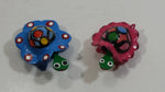 Mexican Bobbling Bobble Hand Painted Wood Turtle Toys Set of 2