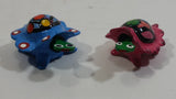 Mexican Bobbling Bobble Hand Painted Wood Turtle Toys Set of 2