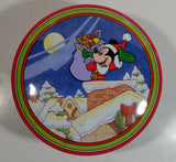 The Walt Disney Company Mickey Mouse Cartoon Character Christmas Themed Round Tin Metal Container