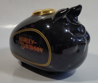 2002 Harley Davidson Motorcycles Gas Tank Pig Hog Shaped Black Piggy Bank Coin Bank