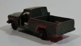 Vintage Lesney Jeep Gladiator Red Painted Army Green Truck Die Cast Toy Car Vehicle Missing Driver Side Door