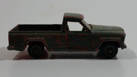 Vintage Lesney Jeep Gladiator Red Painted Army Green Truck Die Cast Toy Car Vehicle Missing Driver Side Door