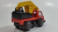 Vintage Tonka Mobile Excavator Truck Orange and Yellow Pressed Steel and Plastic Toy Car Vehicle