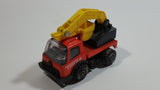 Vintage Tonka Mobile Excavator Truck Orange and Yellow Pressed Steel and Plastic Toy Car Vehicle