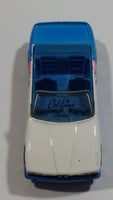 Rare Version 1990 Hot Wheels California Customs BMW 323 M3 White and Blue Die Cast Toy Car Vehicle - BMW Stamped License Plate
