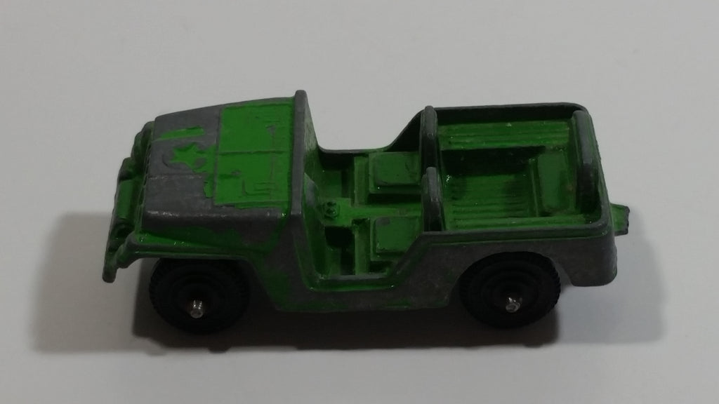 Vintage Tootsie Toys Green Military Jeep Die Cast Toy Car Vehicle Made ...