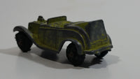 Vintage Tootsie Toys Roadster Lime Yellow Die Cast Toy Car Vehicle Made in Chicago U.S.A.