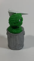 1980s Applause Muppets Sesame Street Oscar The Grouch Throwing a Paper Airplane PVC Figurine