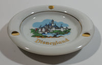 Vintage Walt Disney Productions Disneyland Castle White Gold Trim Porcelain Ash Tray