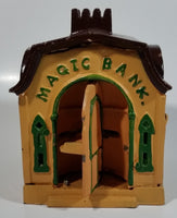 Vintage Magic Bank Mechanical Turning Cashier Cast Iron Coin Bank
