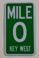 Mile 0 Key West Florida Highway Sign Style Fridge Magnet Souvenir Travel Collectible