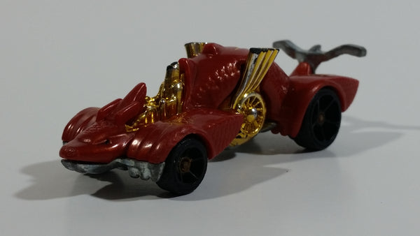 2014 Hot Wheels HW City Medieval Rides Knight Draggin' Dark Orange Die Cast Toy Car Vehicle