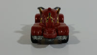 2014 Hot Wheels HW City Medieval Rides Knight Draggin' Dark Orange Die Cast Toy Car Vehicle