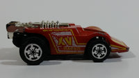 1985 Hot Wheels XV Racer Red Orange Motorized Friction Die Cast Toy Car Vehicle - Hong Kong