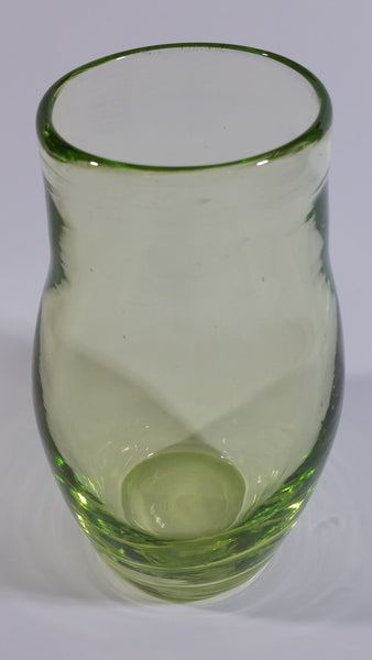 Lime Green Glass 6" Tall Flower Vase