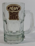 Vintage A & W Root Beer Logo 5 3/4" Tall Clear Glass Mug