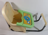 Vintage 1983 Coleco Cabbage Patch Kids Green and Tan Plastic Doll High Chair Toy