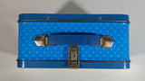 2010 Peyo The Smurfs Smurfette Blue Embossed Tin Metal Lunch Box