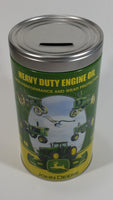 1837 - 2006 John Deere Heavy Duty Engine Oil Can Shaped 1 Qt Tin Metal Coin Bank