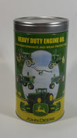 1837 - 2006 John Deere Heavy Duty Engine Oil Can Shaped 1 Qt Tin Metal Coin Bank