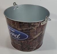 Ford Metal Pail Ice Bucket with Wooden Handle