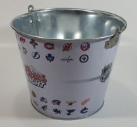 Molson Canadian Coors Light Beer NHL Ice Hockey Team Logos Metal Pail Ice Bucket