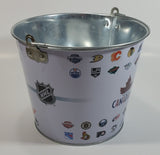 Molson Canadian Coors Light Beer NHL Ice Hockey Team Logos Metal Pail Ice Bucket