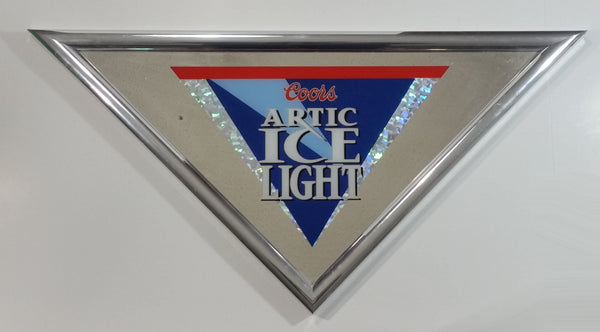 1995 Coors Brewing Co. Artic Ice Light Triangle Diamond Shaped Bar Pub Mirror