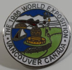 1986 Vancouver Canada Exposition Expo 86 Science Center Round Enamel Metal Lapel Pin