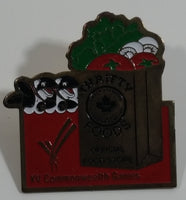1994 Victoria XV Commonwealth Games Thrifty Foods Official Food Store "Klee Wyck" Killer Whale Mascot Metal Pin