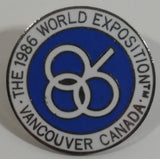 1986 The World Exposition Vancouver, B.C. Canada Round Metal and Enamel Lapel Pin