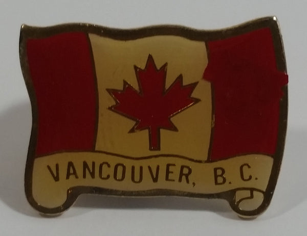 Vancouver, BC, Canada Canadian Flag Shaped Enamel Metal Lapel Pin