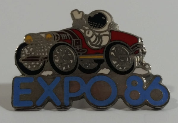 1986 Vancouver Exposition Expo 86 Ernie The Astronaut in a Car Enamel Metal Lapel Pin