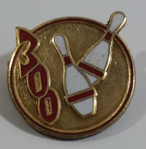 300 Bowling Award Enamel Metal Lapel Pin