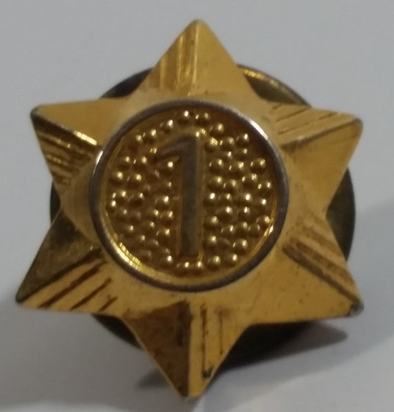 1 Star Badge Shaped Enamel Metal Lapel Pin
