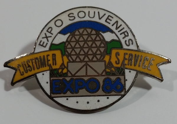 1986 Vancouver Exposition Expo 86 Science Center Themed Customer Service Enamel Metal Lapel Pin