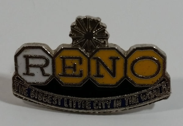 Reno The Biggest Little City In The World Enamel Metal Lapel Pin Souvenir Travel Collectible