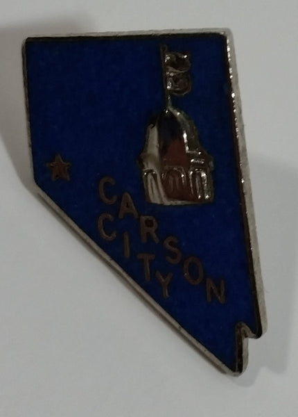 Carson City, Nevada State Shaped Enamel Metal Lapel Pin